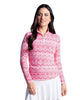 IBKUL Mock Long Sleeve Barbara Watermelon (S & XL left)