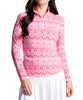IBKUL Mock Long Sleeve Barbara Watermelon