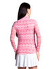 IBKUL Mock Long Sleeve Barbara Watermelon