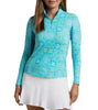 IBKUL Mock Long Sleeve Colette Turquoise (Only XL left)