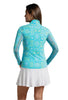 IBKUL Mock Long Sleeve Colette Turquoise (Only XL left)