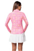 IBKUL Mock Long Sleeve Colette Pink