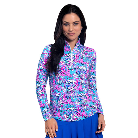 IBKUL Mock Long Sleeve Allana Candy Pink