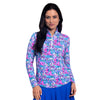 IBKUL Mock Long Sleeve Allana Candy Pink