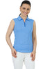 IBKUL Polo S/less Mini Check Blue (Only S left)
