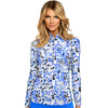 Jamie Sadock Polo Long Sleeve Solar Dreamscape Electric