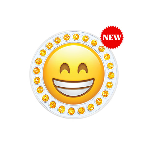 Navika Glitzy Hat Clip/Marker Emoji Happy (New)