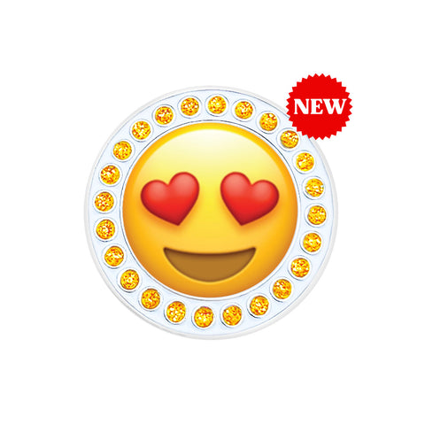 Navika Glitzy Hat Clip/Marker Emoji Love (New)