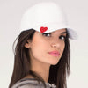 Navika Glitzy Hat Clip/Marker Red Heart