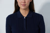 Daily Sports Cable Knit Polo Madelene Navy