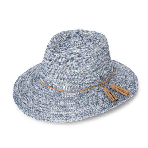 Evoke Hat Ladies Caroline Fedora Mixed Blue