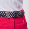 Green Lamb Belt Desiree Black/White