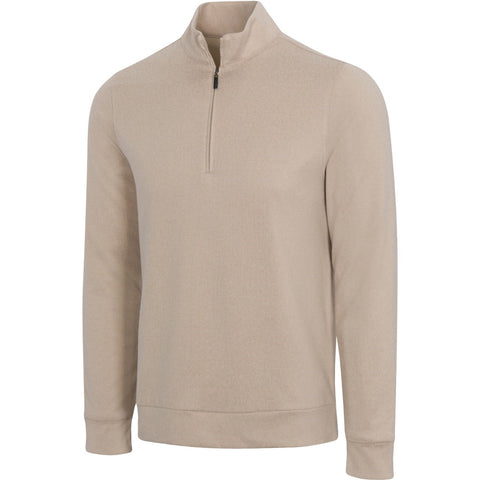 Greg Norman Lined Weatherknit 1/4 Zip Pullover Oatmeal