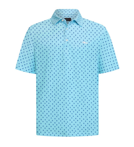 Greg Norman Mens Polo Paradise Turquoise