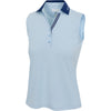 Greg Norman Polo S/less Rally Tipped Blue Haze