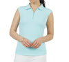 IBKUL Polo S/less Mini Check Seafoam