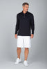 IBKUL Mens Polo Long Sleeve Black