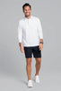 IBKUL Mens Polo Long Sleeve White
