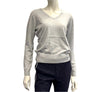 Green Lamb V-Neck Sweater Silver Grey