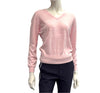 Green Lamb V-Neck Sweater Pastol Pink