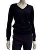 Green Lamb V-Neck Sweater Dark Navy