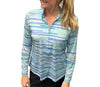 Jamie Sadock Polo Long Sleeve Solar Chopstix Indigo