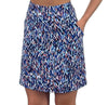 Multicolored patterned skirt on a white background