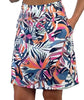 Colorful abstract patterned skirt on a white background