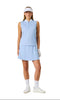 Daily Sports Polo S/less Ribbed Light Blue