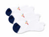 Greg Norman Mens Socks No Show White (3 Pack)