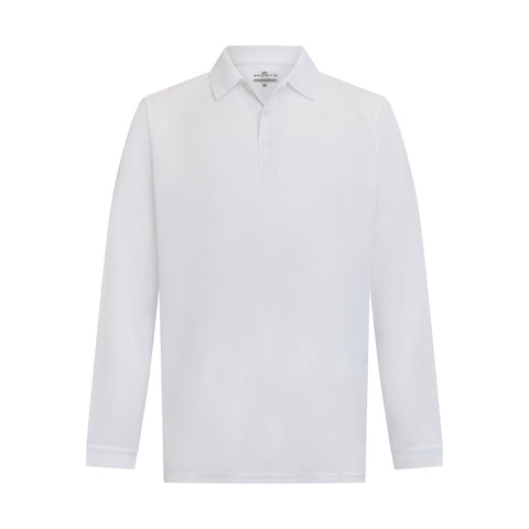 Sporte Leisure Mens Long Sleeve Polo Aero White