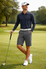 Sporte Leisure Mens Long Sleeve Polo Aero Navy
