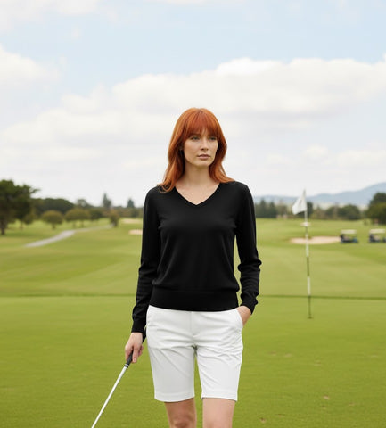 Green Lamb V-Neck Sweater Black (Only AU12 left)