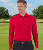 IBKUL Mens Polo Long Sleeve Red (Only XXL left)