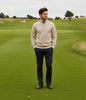 Greg Norman Lined Weatherknit 1/4 Zip Pullover Oatmeal