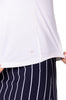 Golftini Long Sleeve Polo Cool Girl White
