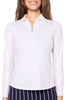 Golftini Long Sleeve Polo Cool Girl White