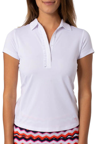 Golftini Polo Ruffles White
