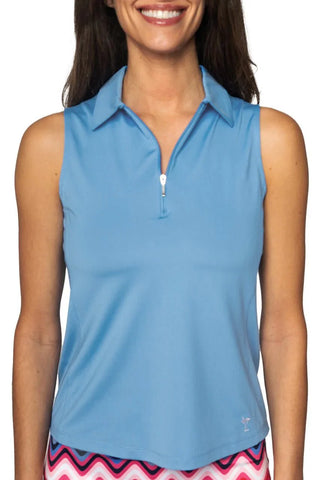 Golftini Polo S/less Zoo Blue