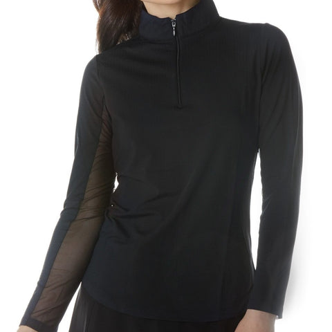 IBKUL Mock Long Sleeve Black (Only S Left)