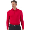 IBKUL Mens Polo Long Sleeve Red