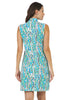 IBKUL Dress S/less Kamila Navy/Lime (Only XS left)