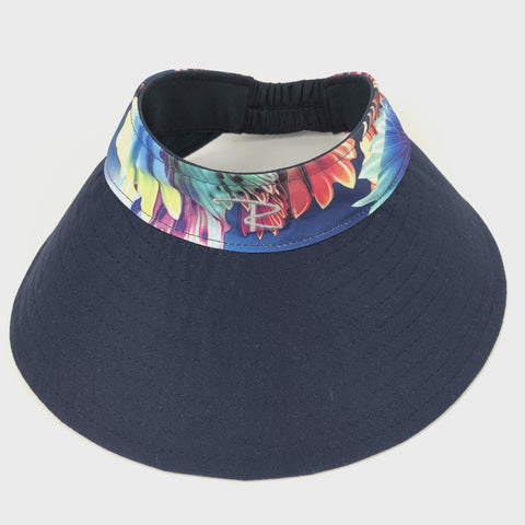 Radicool Golf Visor Large Brim Navy/Flamingo